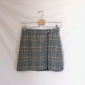 abercrombie // plaid zip design mini skirt